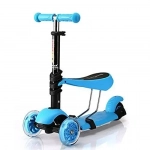 Παιδικό Πατίνι 3 Θέσεων με 3 Τροχούς LED Glider Scooter Μπλε