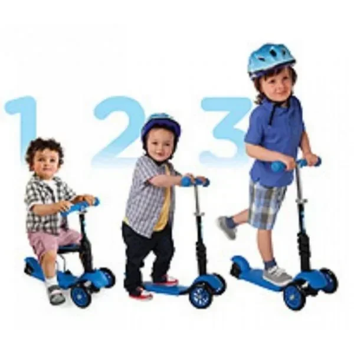 Παιδικό Πατίνι 3 Θέσεων με 3 Τροχούς LED Glider Scooter Μπλε