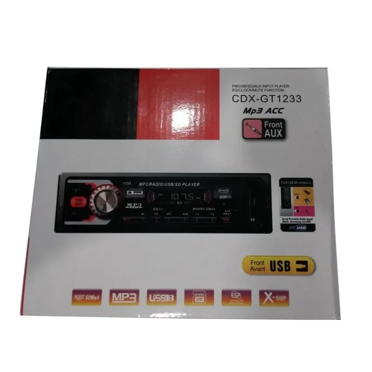 Radio Mp3 Player Αυτοκινήτου USB/FM/AUX/SD/ CDX-GT1233