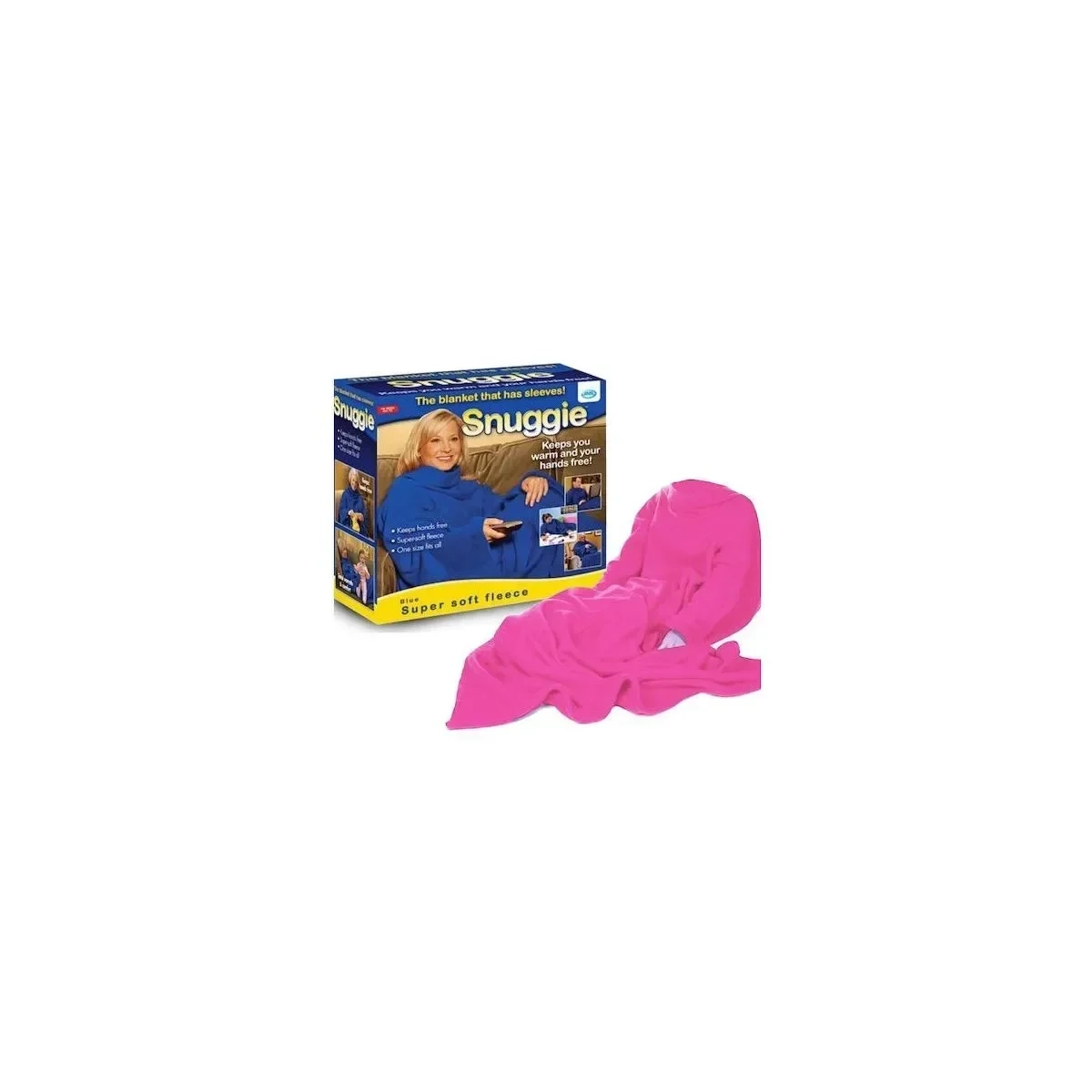 Κουβέρτα Με Μανίκια Fleece Snuggle Super Soft, σε ροζ χρώμα