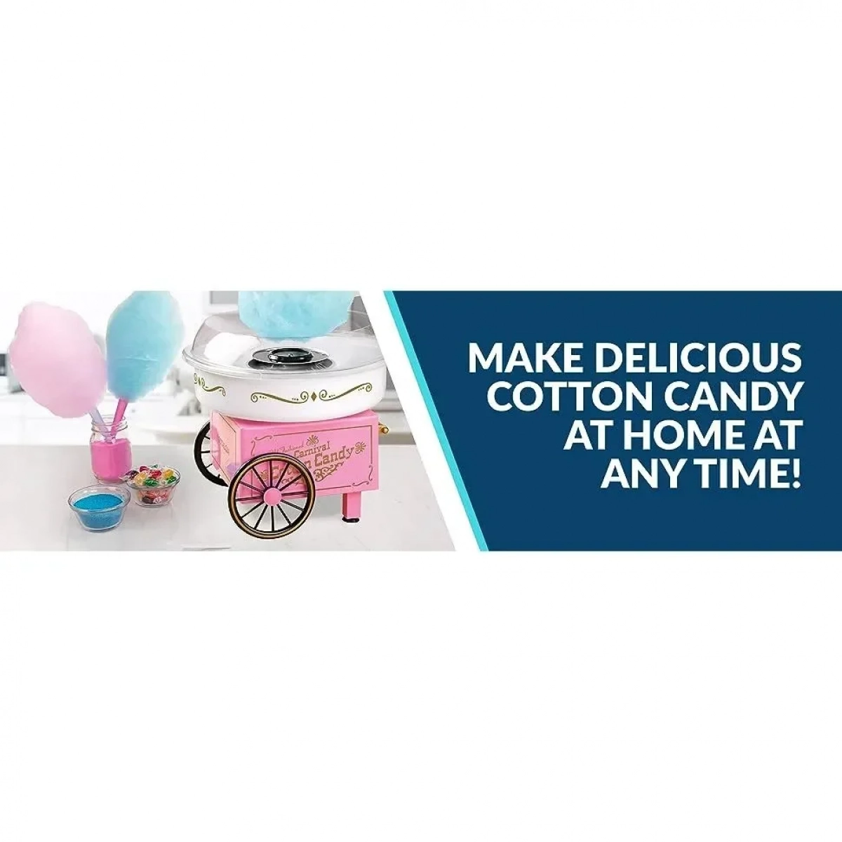 Μηχανή για Μαλλί της Γριάς OEM Cotton Candy Maker, σε ροζ χρώμα