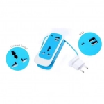 Φορτιστής 3-in-1 Dual USB Universal Socket για Smartphones/Tablets/Laptops EXBO-S15, σε μπλε χρώμα