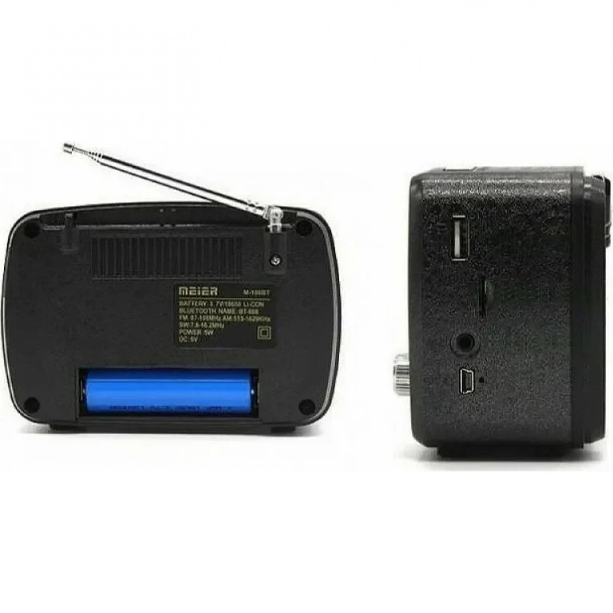 Vintage Ηχείο Bluetooth & Ραδιόφωνο Meier M-166BT, σε μαύρο χρώμα