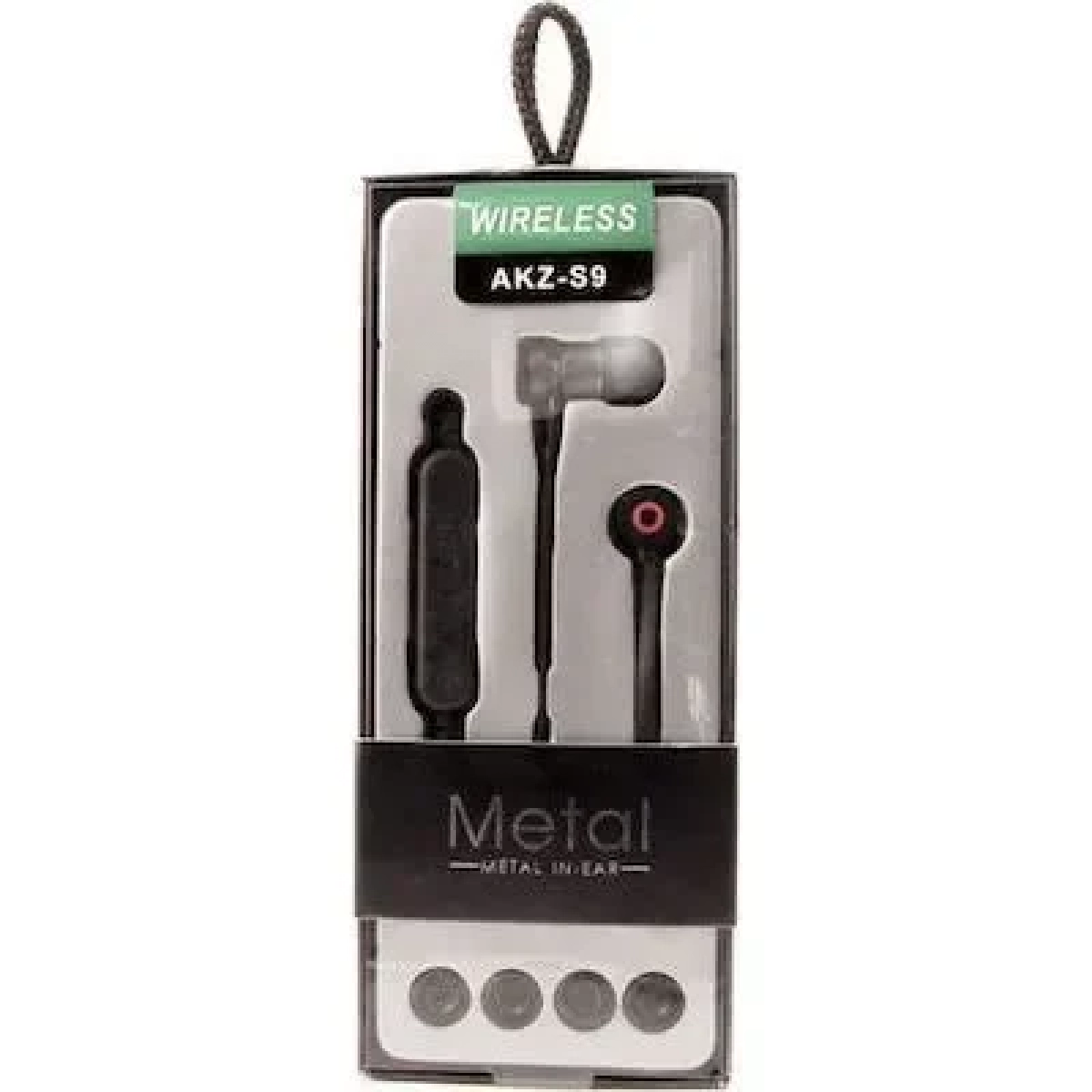 Bluetooth Ακουστικά Metal In-Ear AKZ-S19, σε μαύρο χρώμα