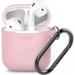 Θήκη σιλικόνης για Airpods, σε ροζ χρώμα