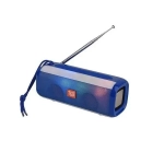 Φορητό Ασύρματο Ηχείο Bluetooth με LED Φωτισμό & FM Ραδιόφωνο - T&G TG-144T, σε μπλε χρώμα