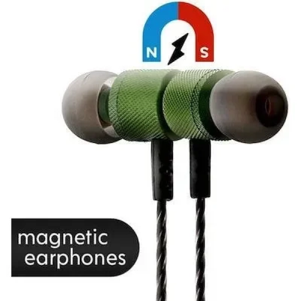 Ακουστικά Magnetic Bluetoοth Headset AZ-26, σε πράσινο χρώμα