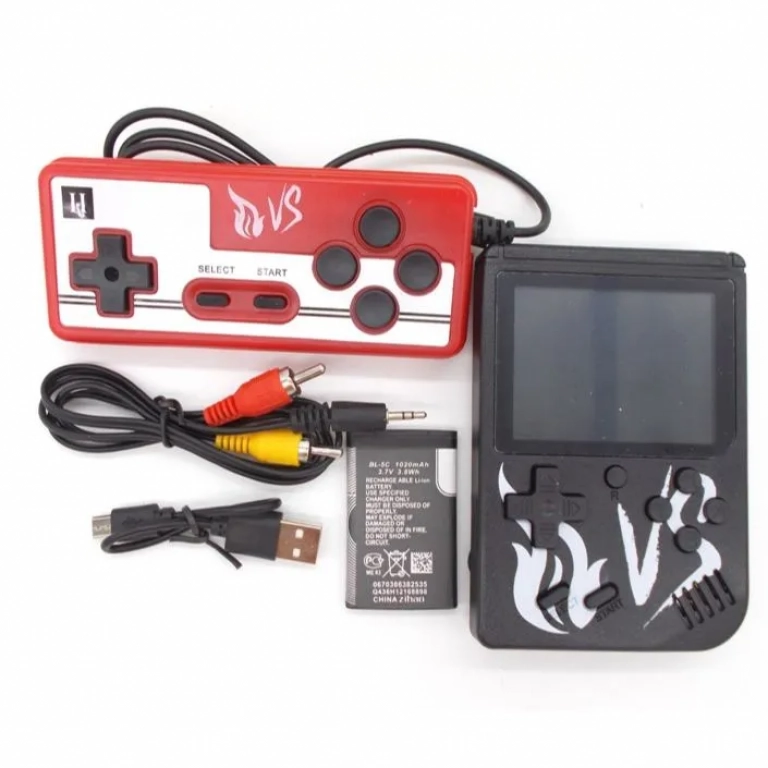 Φορητή παιχνιδομηχανή Rechargeable 400 to 1 digital gaming console Αndowl Q-A256, σε μαύρο χρώμα