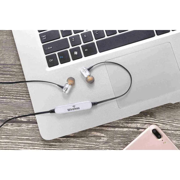 Ασύρματα Ακουστικά Bluetooth Sports Wireless Headset, AZ-25, σε λευκό χρώμα