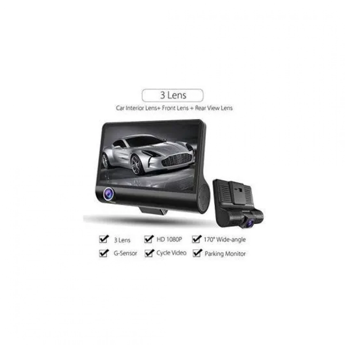 DVR Καταγραφικό αυτοκινήτου WDR Car Dual Lens Camera full HD 1080P