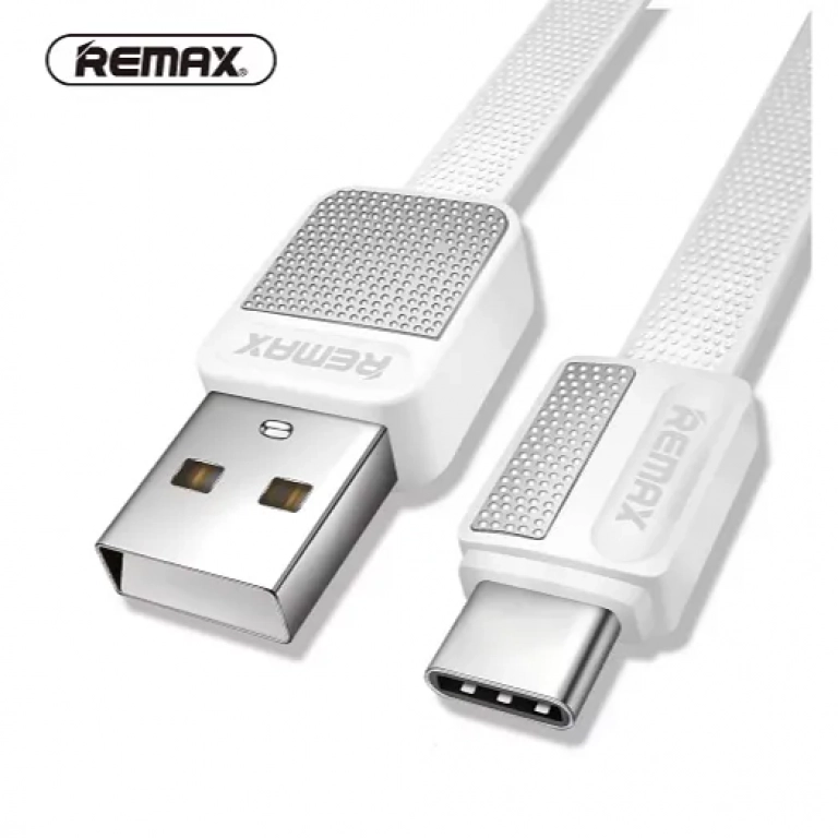 Καλώδιο φόρτισης και μεταφοράς δεδομένων REMAX RC-044a USB σε Type C 1m, σε λευκό χρώμα