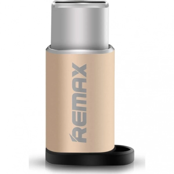 Αντάπτορας Remax Micro USB Female to USB Type-C Male RA-USB1, σε χρυσό χρώμα