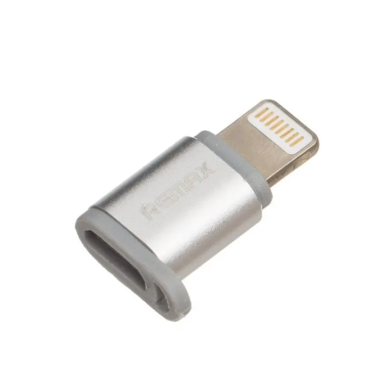 Remax Micro USB σε Lightning Port (RA-USB2), σε ασημί χρώμα