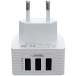 Remax (RP-U32) Φορτιστής Kooker Series Με 3 Θύρες USB 2.4A, σε λευκό χρώμα