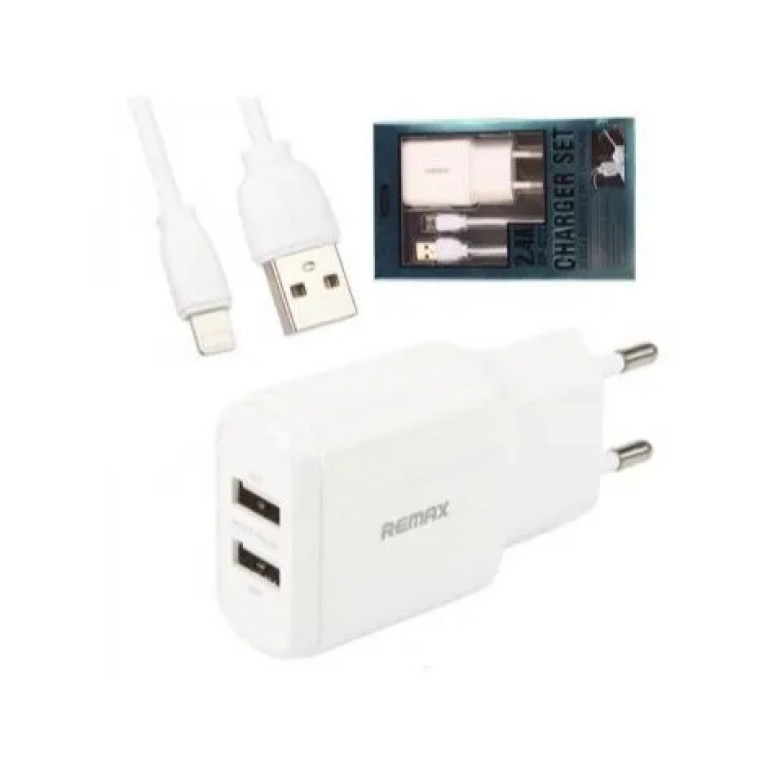 Φορτιστής και Καλώδιο Μεταφοράς Δεδομένων iPhone lightning 2.4A remax RP-U22