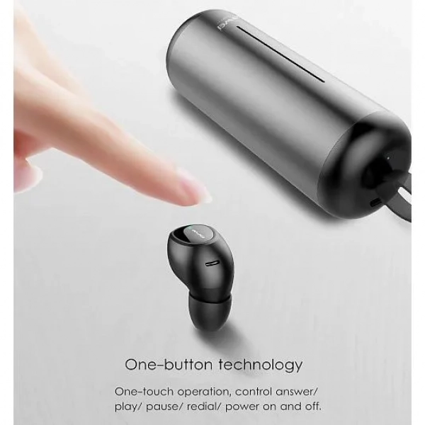 Ασύρματα Bluetooth Ακουστικά με Βάση Φόρτισης Awei T5, σε γκρι χρώμα