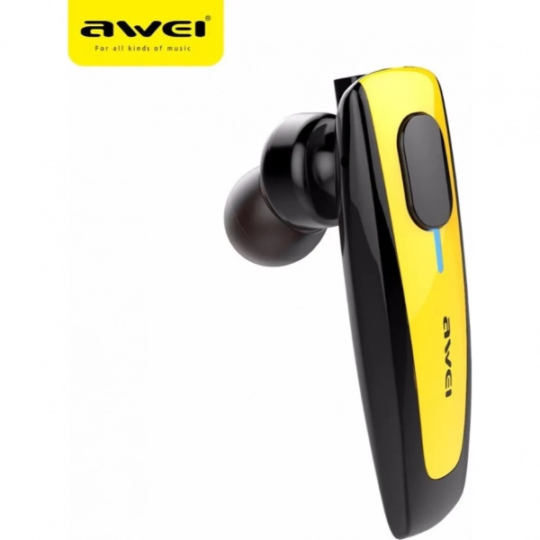 Ακουστικό Bluetooth Awei N3, σε κίτρινο χρώμα
