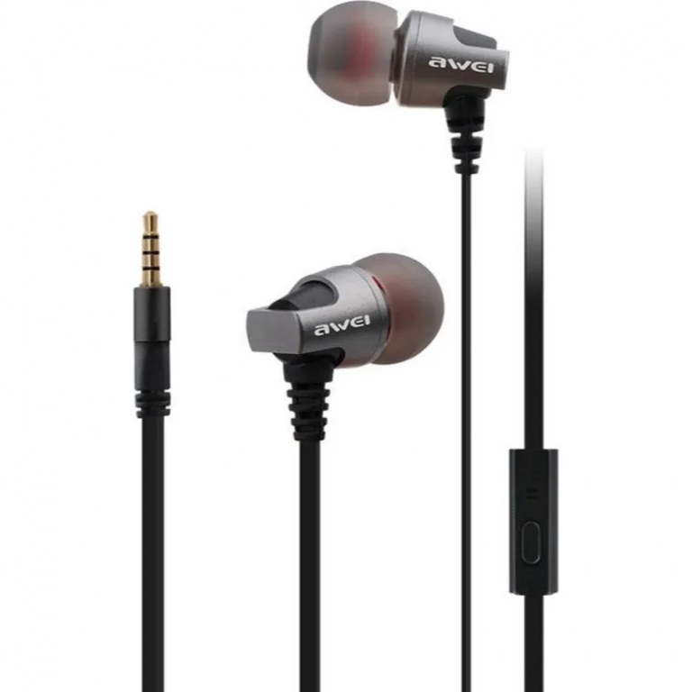 Ακουστικά Handsfree In-Ear Awei ES-860i, σε μαύρο χρώμα