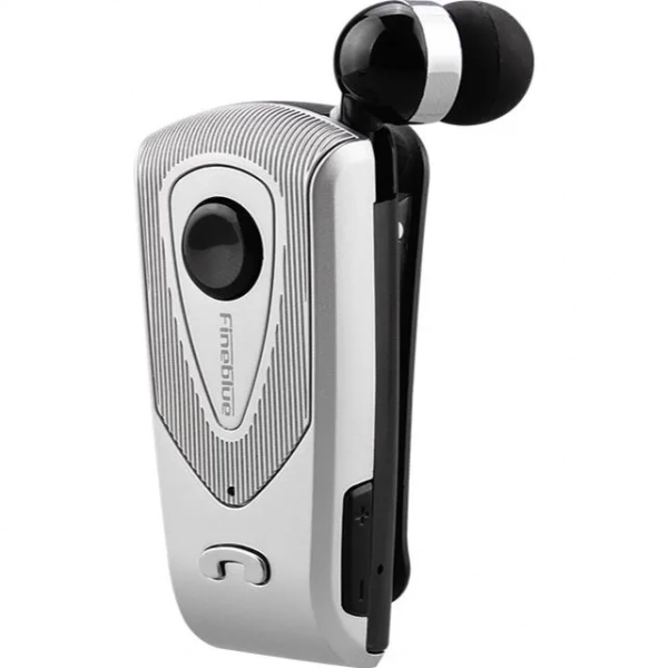 Fineblue bluetooth hands free ακουστικό F930, σε ασημί χρώμα