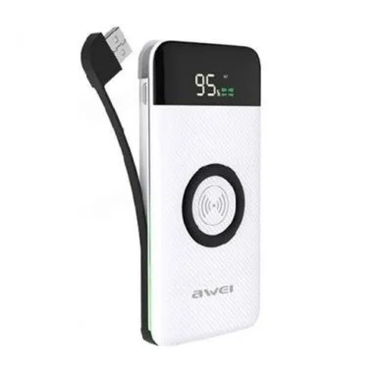 Power Bank Awei P71K 10000mAh, σε λευκό χρώμα