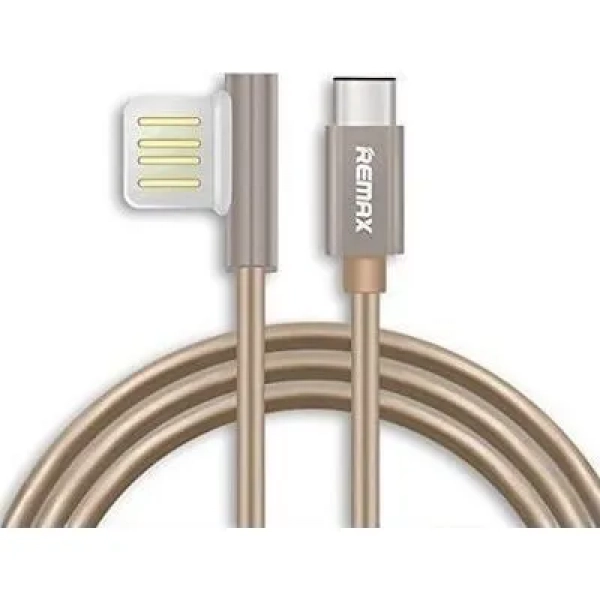 Καλώδιο φόρτισης USB Micro 1m Emperor RC-054m REMAX, σε χρυσό χρώμα