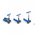 Παιδικό Πατίνι 3 Θέσεων με 3 Τροχούς LED Glider Scooter Μπλε