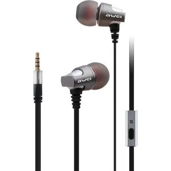 Ακουστικά Handsfree In-Ear Awei ES-860i, σε ασημί χρώμα