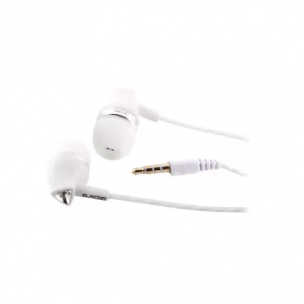 Ενσύρματα ακουστικά Handsfree ELMCOEI EV-125, σε λευκό χρώμα