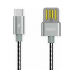 Kαλώδιο Ταχυφόρτισης/Σύνδεσης Remax RC-080a 2.1A USB to Type C (1m), σε ασημί χρώμα