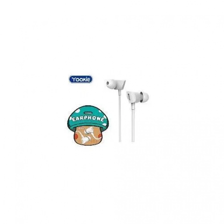 Ακουστικά Handsfree Yookie YK06, σε λευκό χρώμα