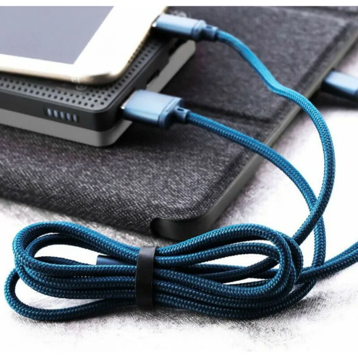 Remax RC-131th Καλώδιο USB σε Lightning / Type-C / micro USB, 1,15m, σε μπλε χρώμα