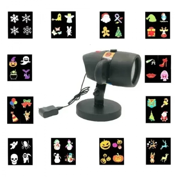 SLIDE SHOW Christmas Decorative Lights 12 Slides Full Colour LED