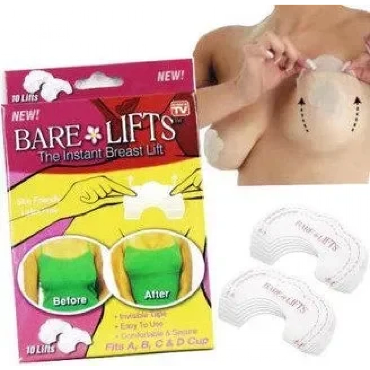 Αόρατα αυτοκόλλητα ανόρθωσης στήθους - Bare Lifts