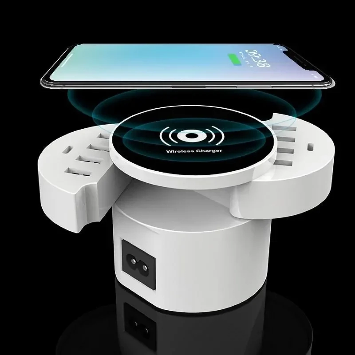 Ασύρματη βάση φόρτισης κινητών με 8 θύρες USB – Wireless Charging