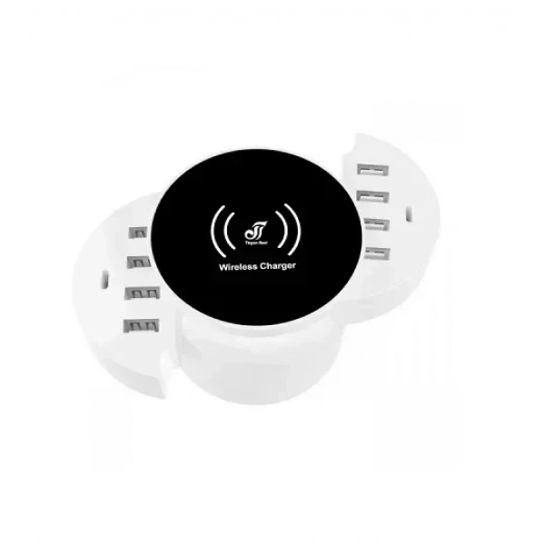 Ασύρματη βάση φόρτισης κινητών με 8 θύρες USB - Wireless Charging