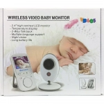 Ασύρματο Baby monitor με οθόνη 2.4″ LCD, θερμοκρασία, μικρόφωνο και night vision VB6056 λευκό