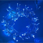 Χριστουγεννιάτικα Λαμπάκια Μπλε Πρίζας 100 LED με διάφανο καλώδιο 10m OEM