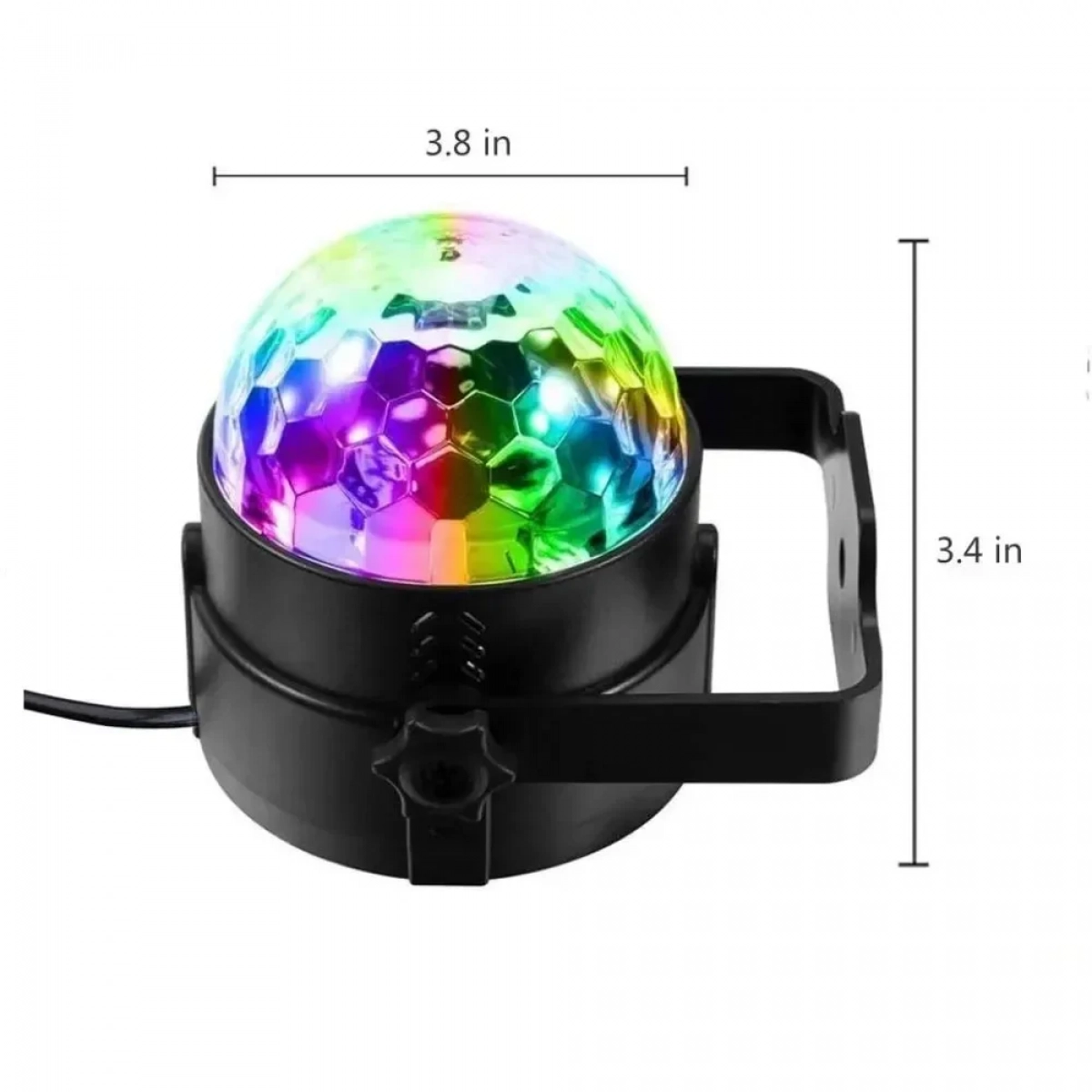 Disco Πάρτυ Φωτορυθμικό 9W με Τηλεχειριστήριο και Βάση Strobe - YB-689 - Photo3