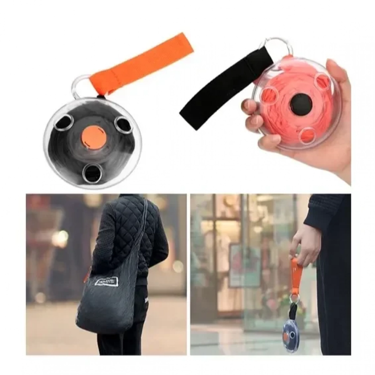 Επαναχρησιμοποιούμενη τσάντα μπρελόκ – Roll Up Shopping Bag