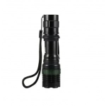 Επαναφορτιζόμενος φακός OEM LED Zoom Aluminum Alloy Rechargeable Flashlight