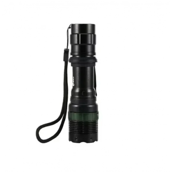 Επαναφορτιζόμενος φακός OEM LED Zoom Aluminum Alloy Rechargeable Flashlight