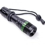 Επαναφορτιζόμενος φακός OEM LED Zoom Aluminum Alloy Rechargeable Flashlight