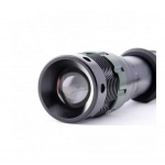 Επαναφορτιζόμενος φακός OEM LED Zoom Aluminum Alloy Rechargeable Flashlight