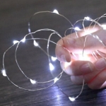Λαμπάκια Led Με Λευκό Ψυχρό Φωτισμό Και Καλώδιο Χαλκού 2m
