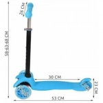 Παιδικό τρίροδο πατίνι πόλης Blue με Led 1107 - Image 3