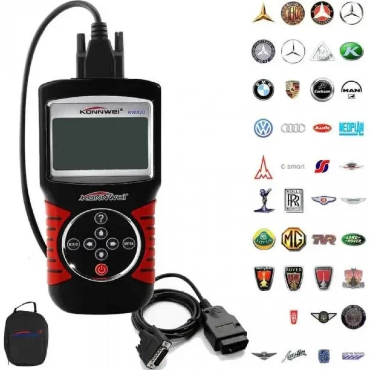 Ψηφιακό διαγνωστικό αυτοκινήτων obdII/eobd Scanner Konnwei KW820