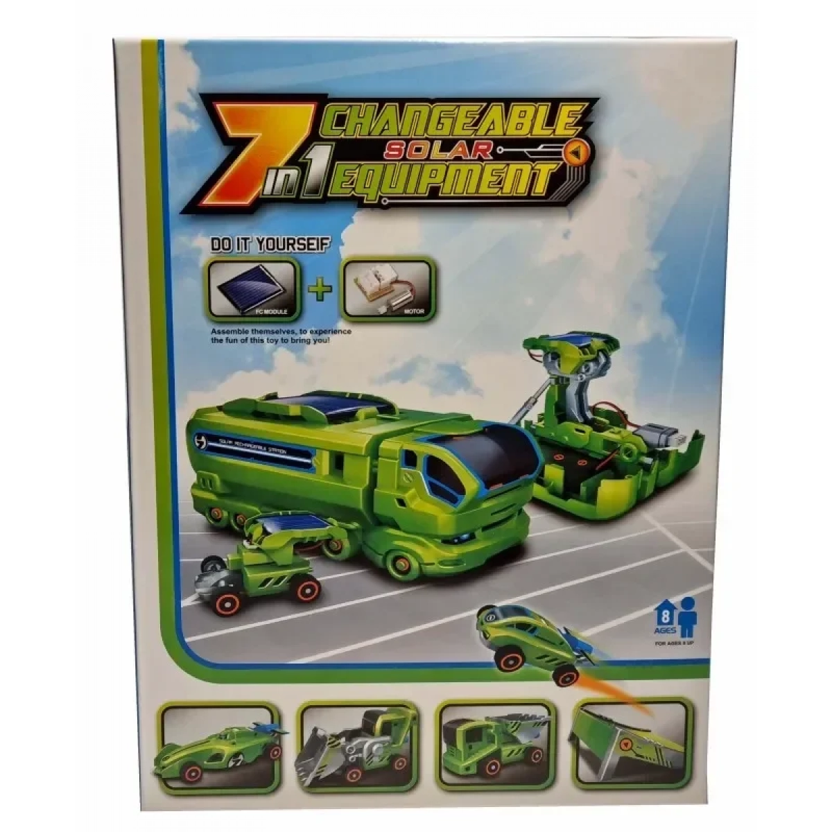 Solar εκπαιδευτικό κιτ ηλιακό όχημα 7 σε 1, υβριδικό ηλιακής ενέργειας και μπαταρίας, Νο 2015 - Cb