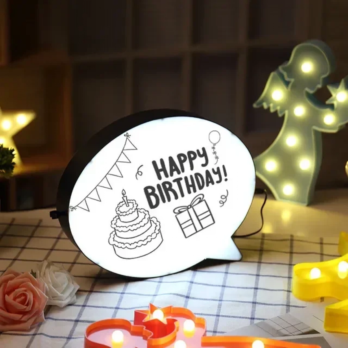 Φωτιζόμενος πίνακας LED συννεφάκι Speech Bubble Light Box