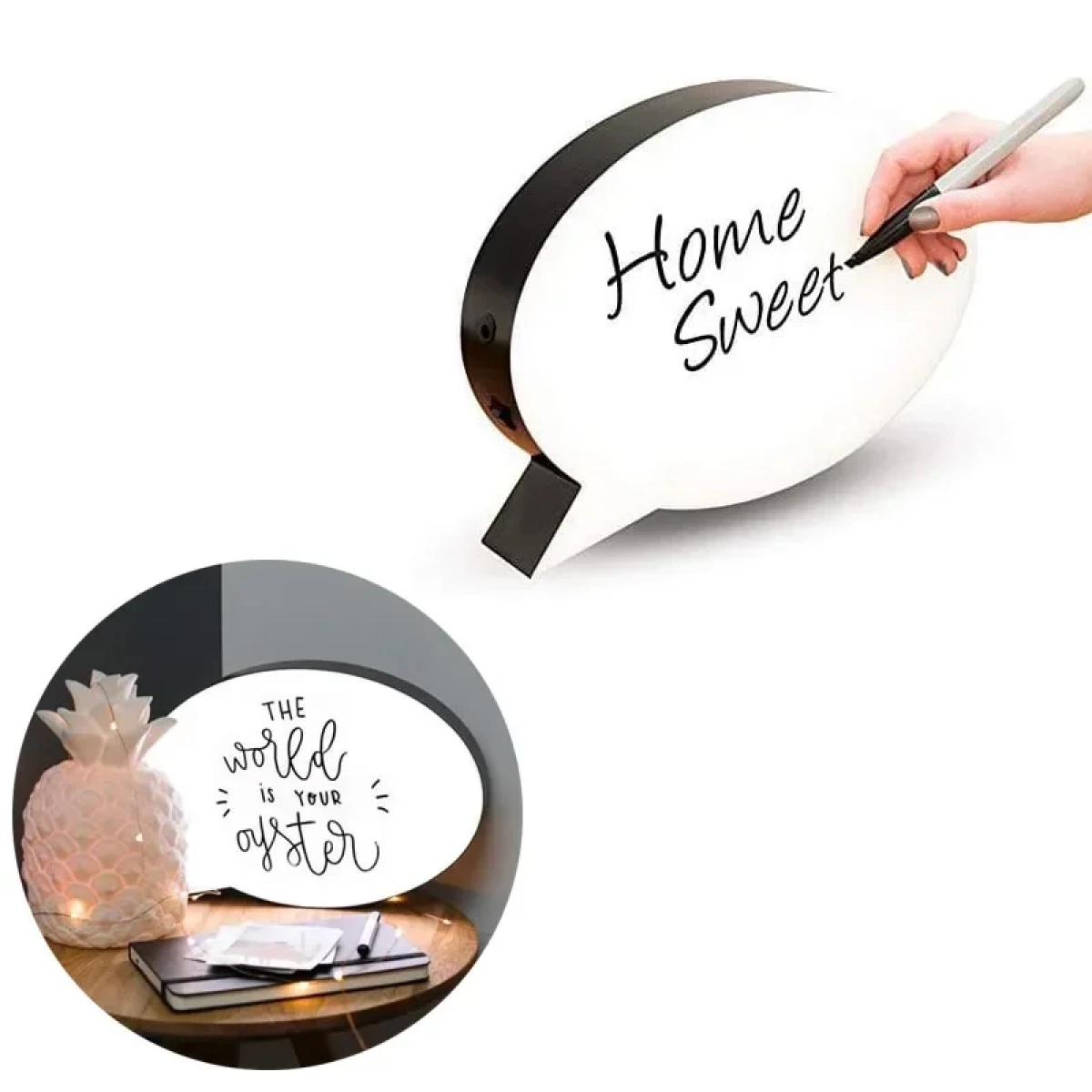 Φωτιζόμενος πίνακας LED συννεφάκι Speech Bubble Light Box