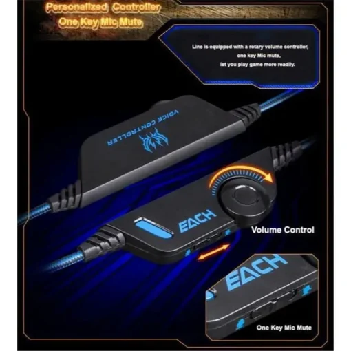 Στερεοφωνικά Ακουστικά KOTION EACH G4000 USB Gaming Headset - Μπλε/Μαύρο